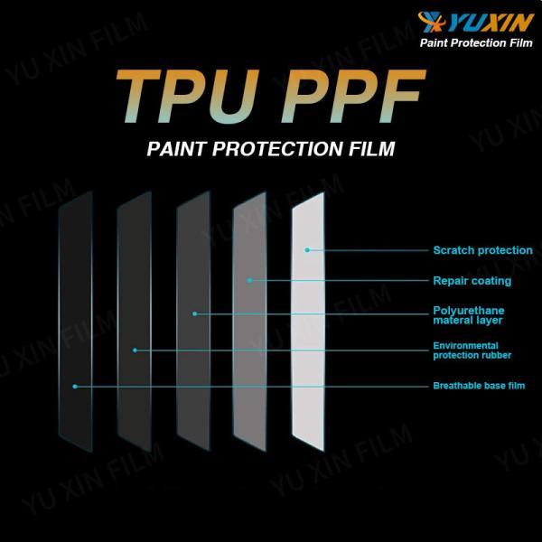 Nano Coating TPU PPF Film 7.5Mil 8.5Mil Self Healing Paint Protection Film Anti Yellowing