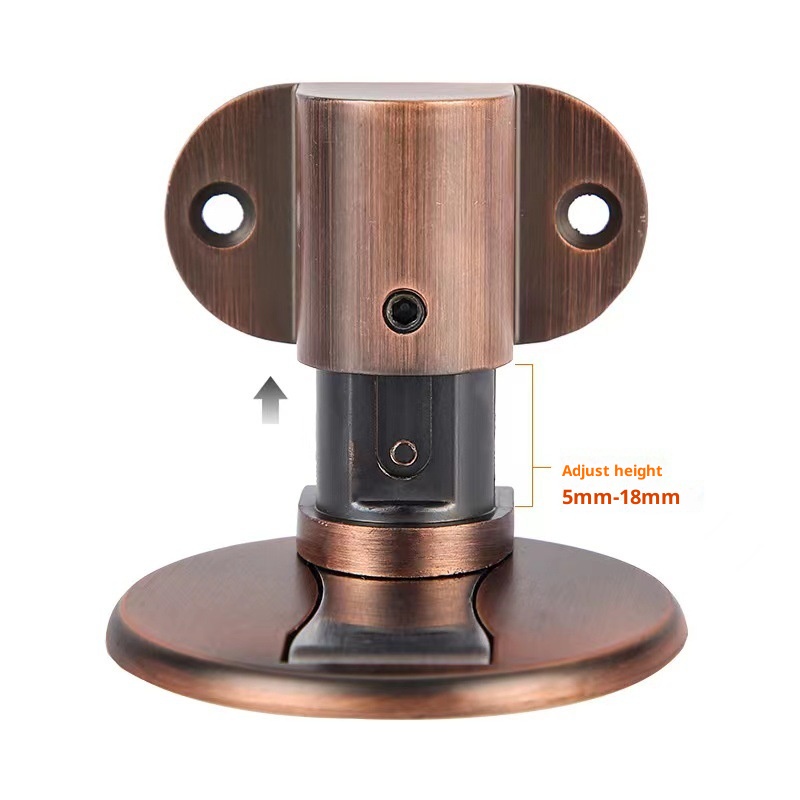 XF Black Red Bronze Durable Door Stopper Zinc Alloy Non-Punch Anti-Collision 3-Year Warranty Minimalist Design Wall Mount Hotel