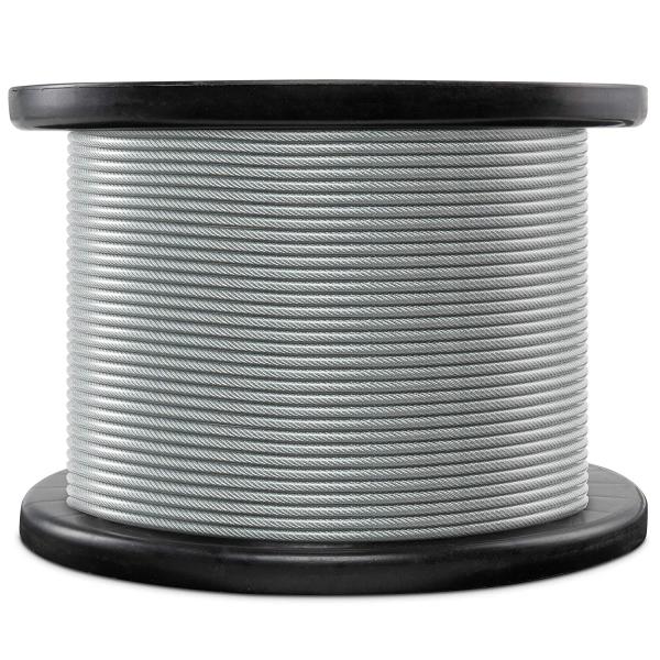 Steel Core Cable Railing 300ft T316 Stainless Steel Cable 1/8 7x7 Strands Wire Rope For Deck Railing Kit Hardware