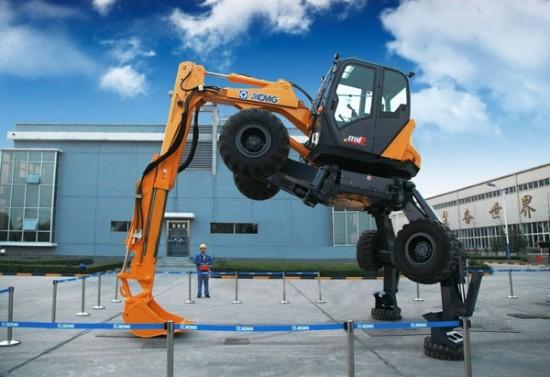 Construction 6ton Mini Wheel Excavator Bucket Capacity 0.044CBM Pilot Control hot selling