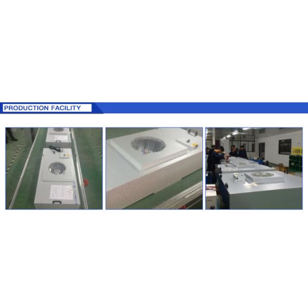 сталь фильтра вытыхания 1200m3/H 80W HEPA Stailess для клобуков ламинарной подачи