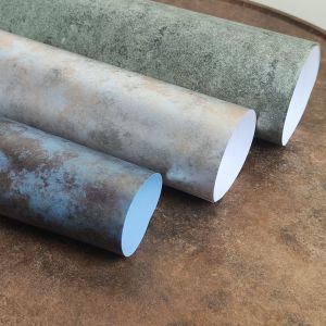Vintage Green Stone PVC Decorative Foil Luxury Textured Surface Wrap Film 50-1000m
