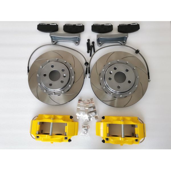 Honda Accord 4 Pot Brake Kit Yellow 5200 Caliper 330*28mm Disc For 17In Wheel