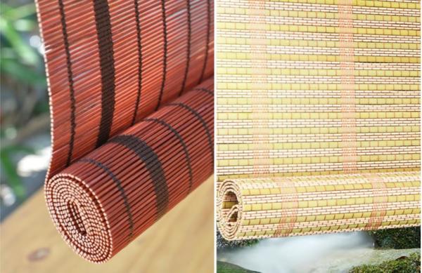 Modern Natural Bamboo Roll Up Window Blind Customized Length 1.28kg/Sqm