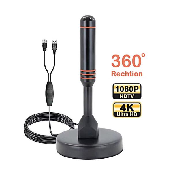 Meilleur prix Vente à chaud Téléviseur HDTV extérieur Téléviseur gratuit Uhf Vhf Téléviseur aérien Digital intérieure DVB-T2 antenne télé avec aimant