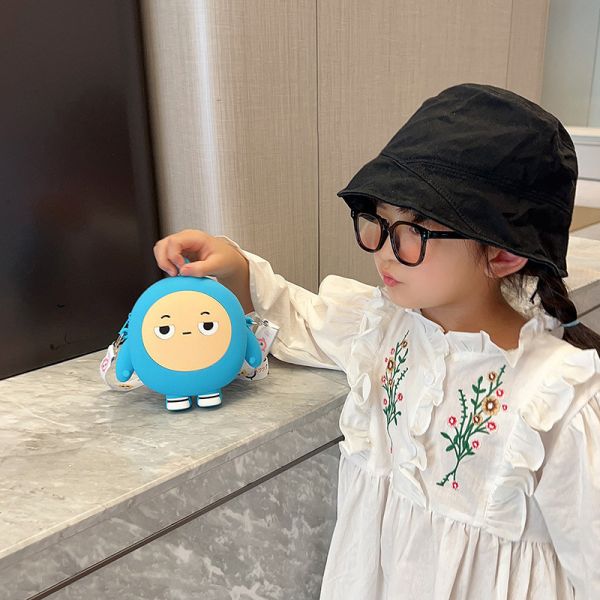 Мультфильм Силиконовый карандаш Чехлы Монеты кошелек кошелек кошелек кроссбоди плечевая сумка Детская сумочка Монеты для маленькой девочки День рождения подарок