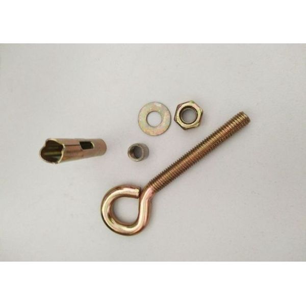 Yellow Zinc Concrete Eye Hook M10 Metal Anchor Bolts