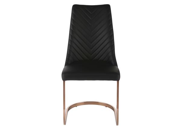 Chrome Metal Frame 10KGS 99*48*62cm PU Leather Dining Chair