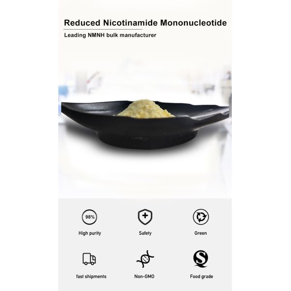 NMNH Purity up to 95% Nad Booster Nicotinamide Mononucleotide Reduced Powder for Health Supplements