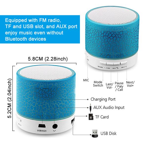 Portable Wireless BT Speaker Wireless Waterproof Outdoor USB Speakers Blue Tooth Speaker