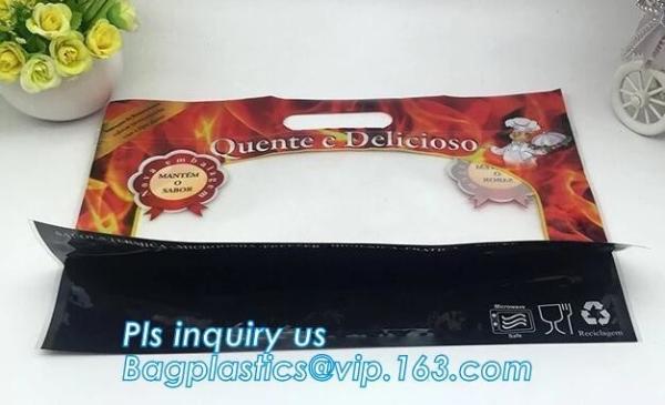 Slider Resealable Zipper, Doypack, Roast Chicken Stand Up Pouch With Vent Hole, Bottom Gusset Self Standing