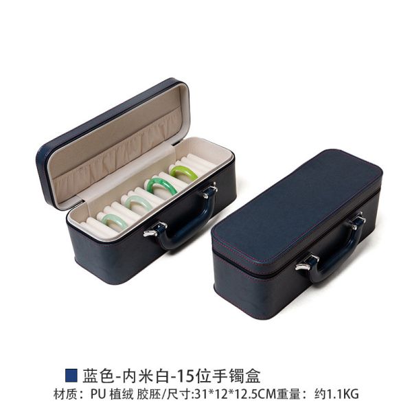 VINTAGE Большой объем кожевенный браслет коробка для хранения коробка для домашнего пользования портативный нефритовый браслет коробка для хранения многочисленные