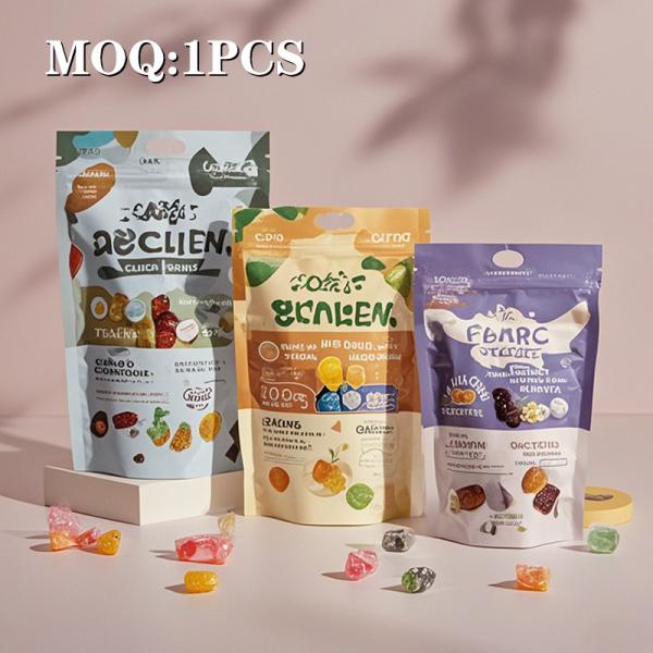 Customized 35 Mylar Bags 14G Food Grade Resealable Aluminum Foil Stand Up Pouch ZipLock Smell Proof Childproof Cookies Packaging