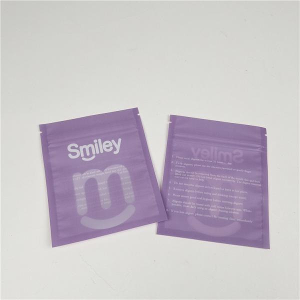 Clear Teeth Aligners Mylar Three Side Sealed Plastic Pouches Packaging Leak Proof and Moisture Proof