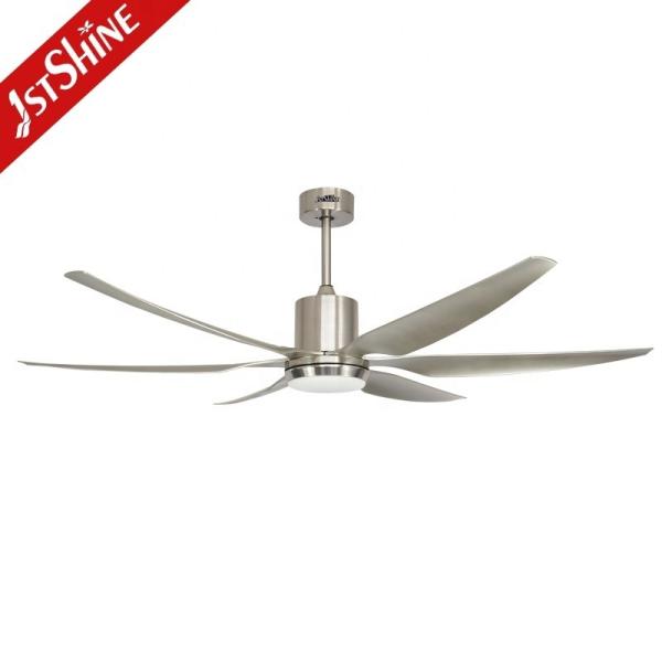 Ventilador de teto de iluminação LED de alta velocidade de 66 com motor de CC de cobre puro e 6 lâminas ABS