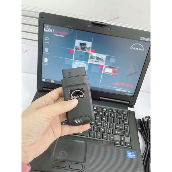 M-A-N T427 DIAGNOSTIC TOOL TRUCK DIAGNOSTIC INTERFACE パラメータ プログラミング デバイス WLAN カリブレーション 監視 CF53 ノートパソコン