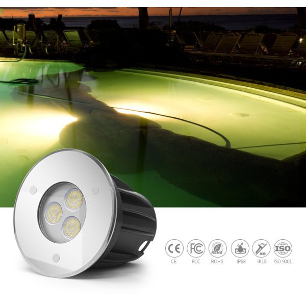 3W Underwater Led Lights Waterproof  IP68 24V V Pure White Color Anti - Corrosion