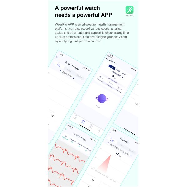 дозор DT 1.39inch 454x454 HD IP68 водоустойчивый ECG умный для спорта тарифа сердца