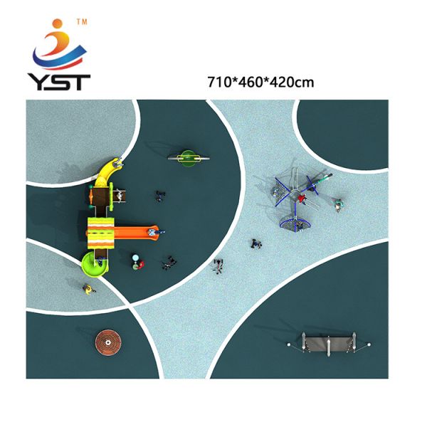 Скольжение 710*460*420cm качания детей пластиковое LLDPE на открытом воздухе