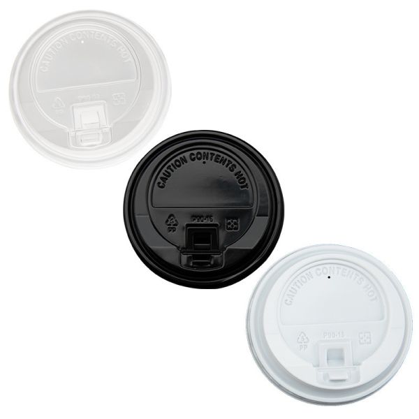 TUV 80mm 98mm Disposable Cup Cover PP Plastic Lids For Paper Cups
