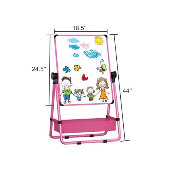Magnetic Dry Erase Board Double Sided 360 Degree Rotating Adjustable Height Sturdy Aluminum Alloy Construction Easy to Store