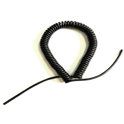 Custom Long Spiral Lanyard Black TPU Covered Spring Cord Leash