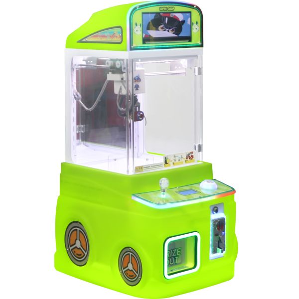 Factory Directly Sale Green Super Tank LED Lightful Mini Claw Arcade Game Machine