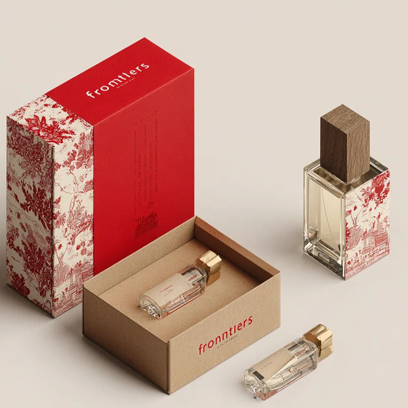 Kraft Perfume Packaging Boxes with Inner Display Tray for Fragrance Brands