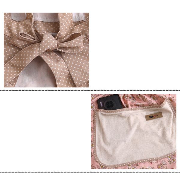 Korea Home Kitchen Decoration Durable and Breathable Floral Ruffled Aprons for Women