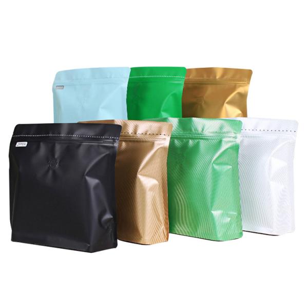 Gravure Printing Square Bottom Zipper Resealable Stand Up Coffee Pouches with Valve
