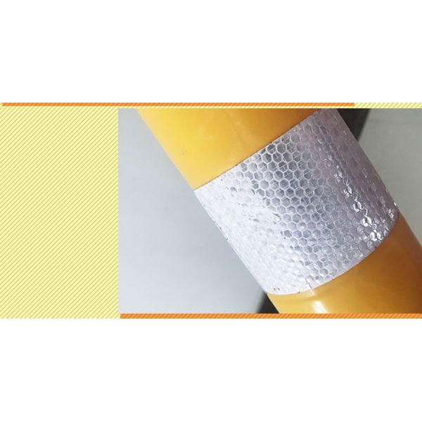 CE 1.1kgs Certificate Logo Post Yellow Reflective Traffic Bollard 100% PU Road Flexible Spring Warning Barrier Post