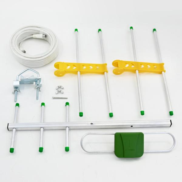 10 antenas satélites de Hd do Yagi de DBi, antena análoga exterior da tevê de 75 ohms