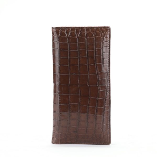 Genuine Crocodile Belly Skin Businessmen Suits Clutch Wallet Authentic Alligator Leather Lining Male Long Card Purse