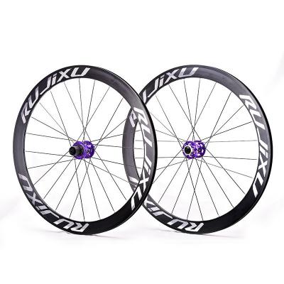 700C Road Bicycle Wheel Set Black With Disc Brake And 50mm Frame Height Six Jaw