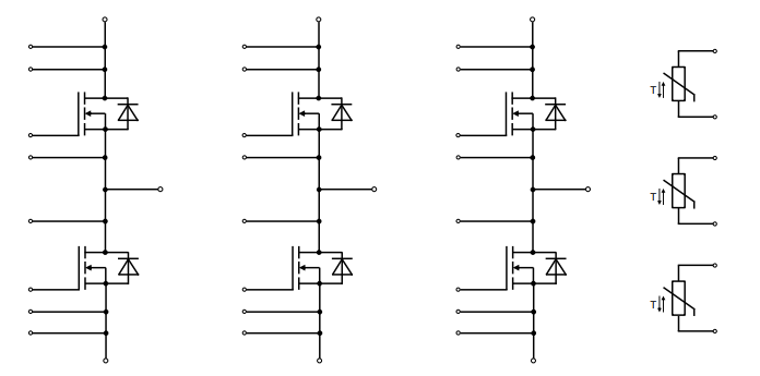 Модули IGBT FS03MR12A6MA1BBPSA1 Mosfet Array 6N Channel 3 Phase Bridge