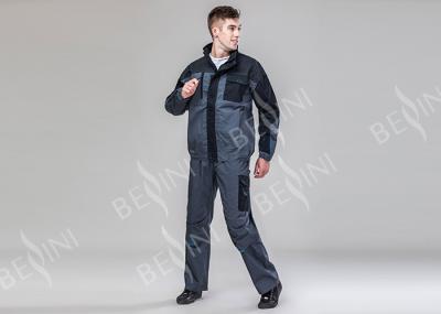 Dark Gray Heavy Duty Work Suit Work Wear Jackets And Pants With Zipper Closure