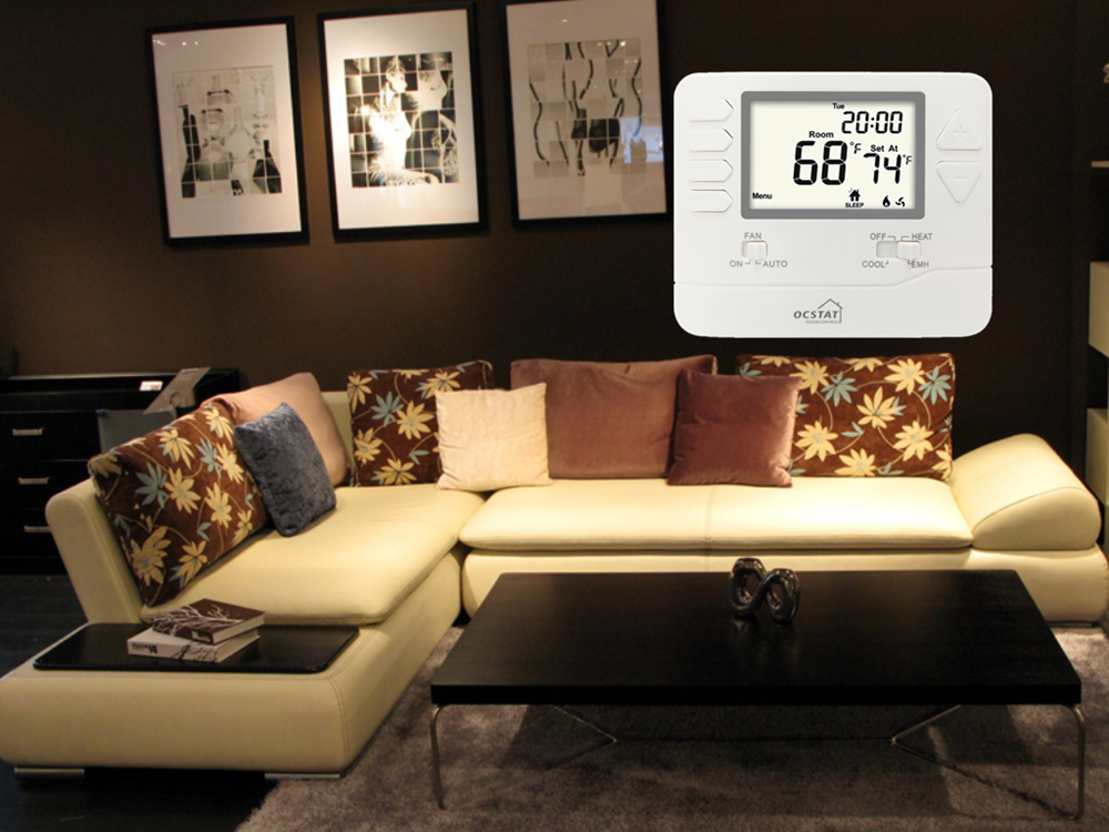 Riseem 24V Electronic Non Programmable Room Air Conditioning Heat Pump Thermostat for Home