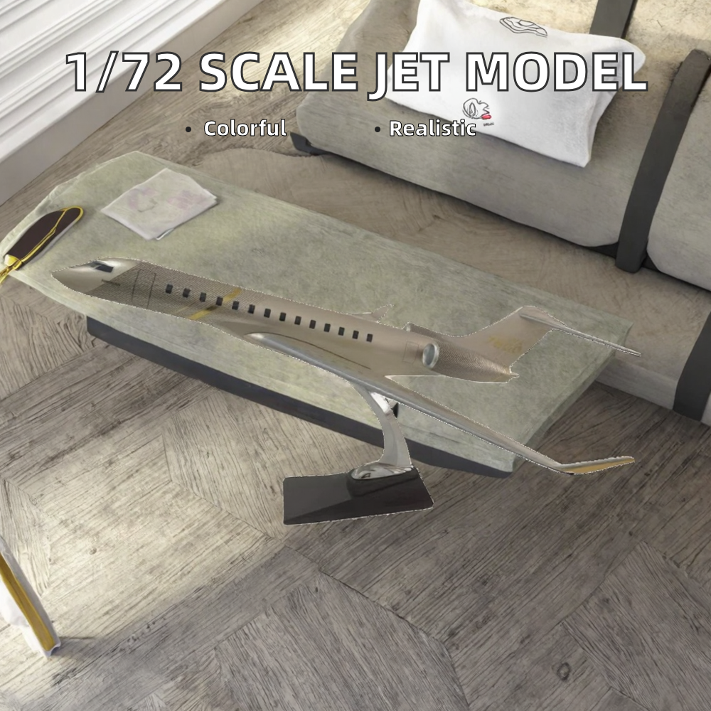 Custom 1/72 Scale Bombardier Global 7500 Business Jet Model Plane with Lifelike Design and Customizable Options