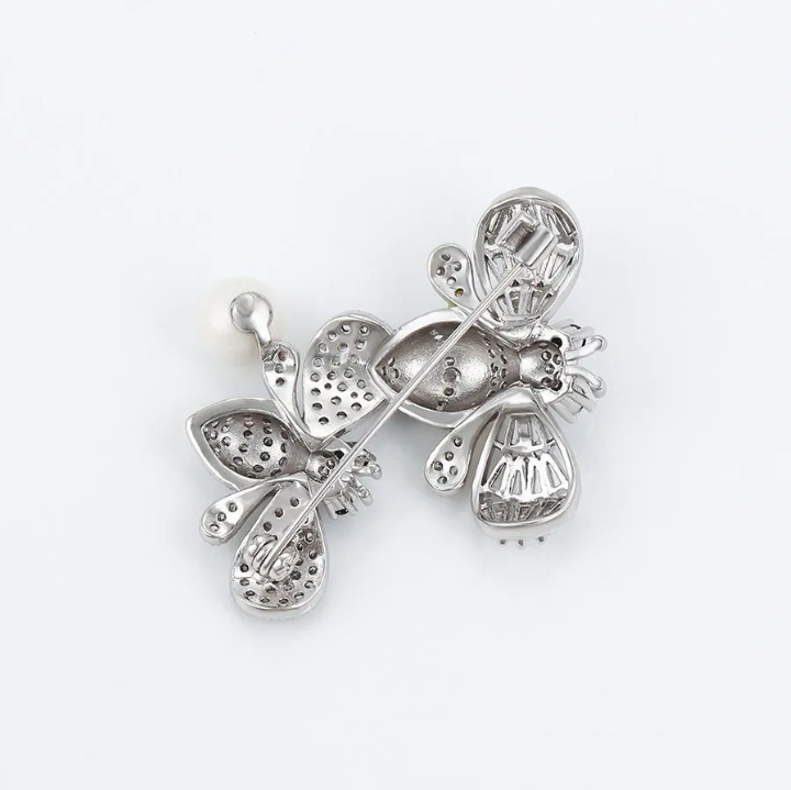 Потрясающая красочная эмалированная пчелиная брошка кристаллический рифма Бэмбл Би лапель пин