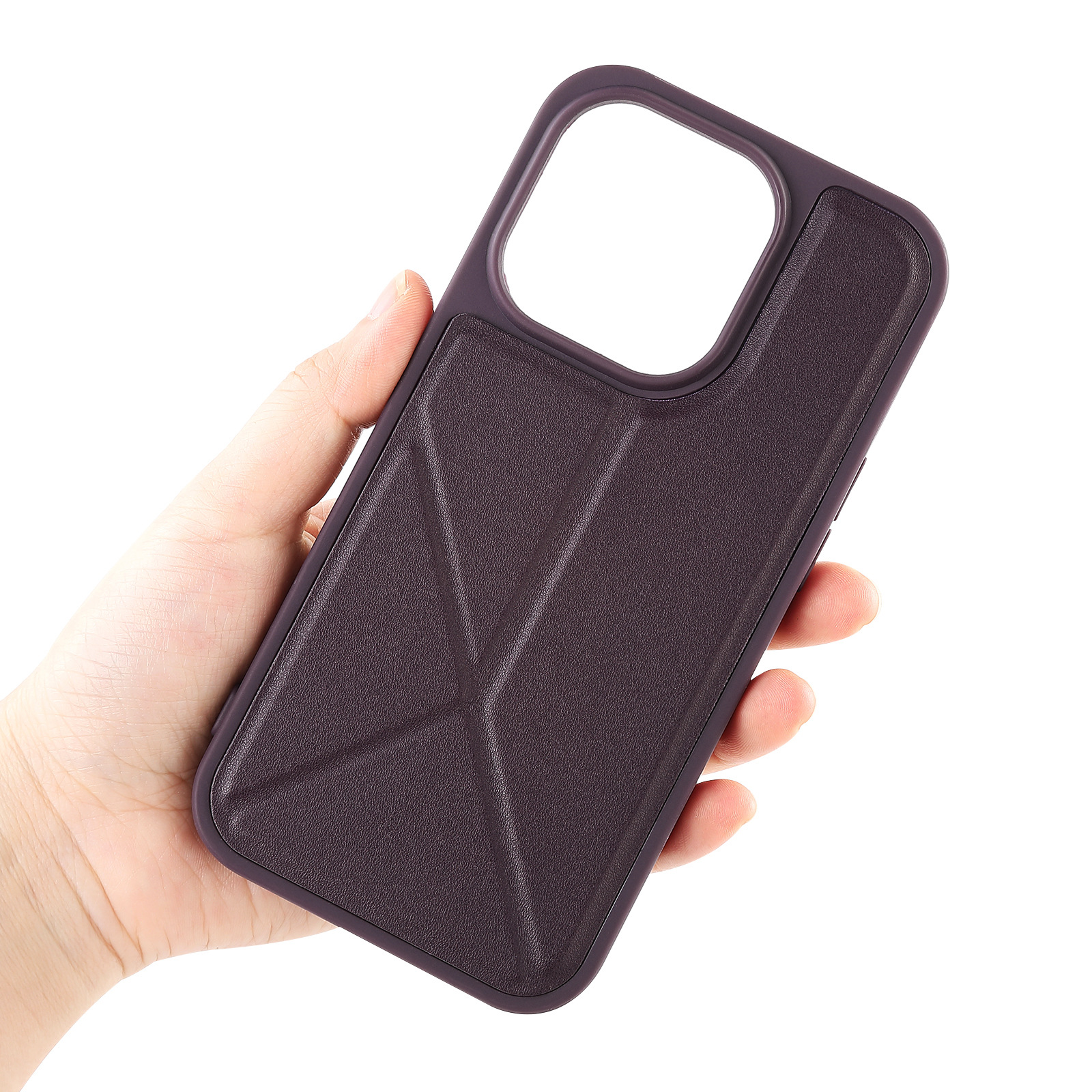 For 15 Pro Max TPU+PC Case Stand Design Waterproof Shockproof Protective Mobile Phone Case