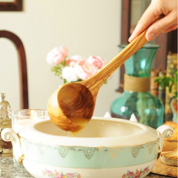 Olive Wooden Kitchen Utensil Set Handmade Kitchen Porridge Spoon Spatula