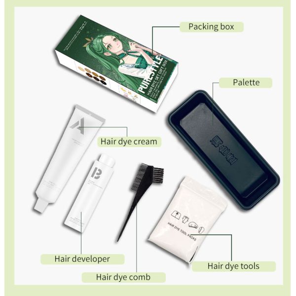 Crème colorante capillaire professionnelle personnalisée pour la maison, permanente, sans ammoniaque