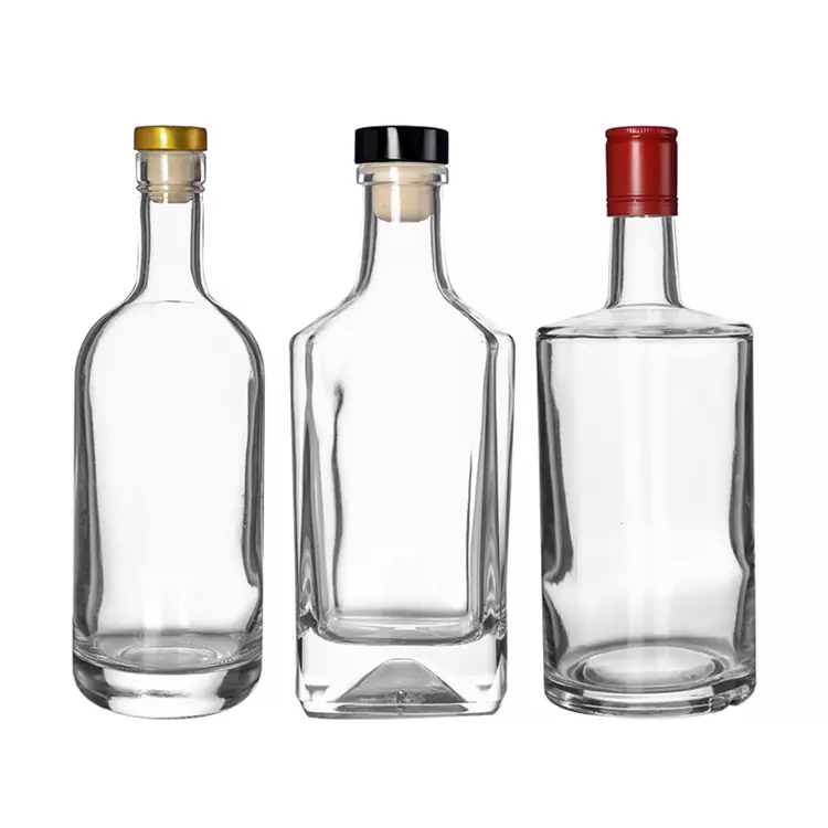 200Ml 375Ml 500Ml 700Ml 750Ml Glass Bottle For Vodka Rum Whiskey Liquor Gin Wine Spirit