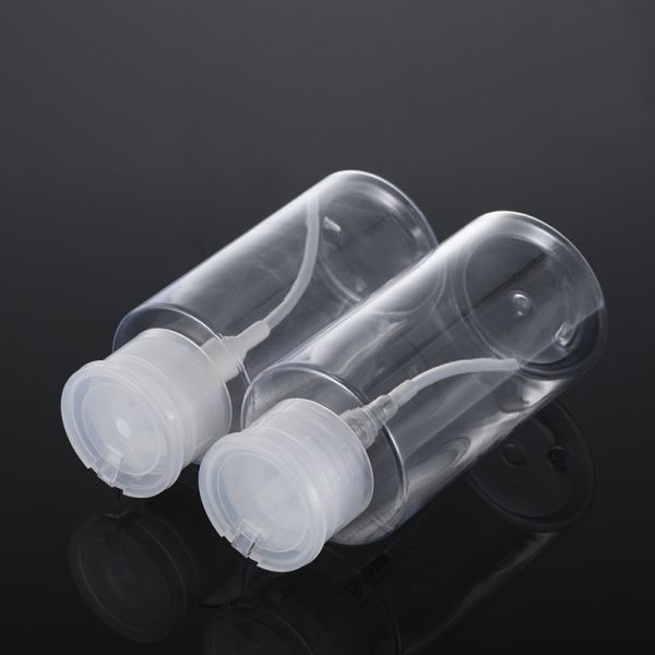 200ml 300ml PET Nail Polish Makeup Remover Toner Pump Dispenser Bottle