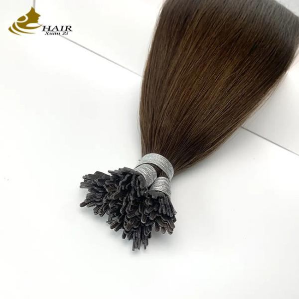 0.5g Extensões de cabelo de queratina pré-ligadas preto natural liso sedoso
