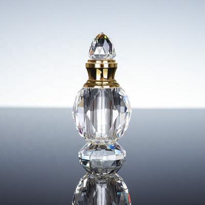 3ml / 6ml / 12ml Crystal Glass Perfume Bottle Customized Arabia Style UV Polished Decoration Gift