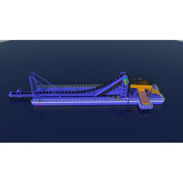 Diesel Powered Bucket Chain Dredger 450m3/h for River Gold Mining