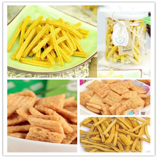 Máquina 200KG/H del extrusor de tornillo de los SS 201 304 Fried Snack Production Line Double