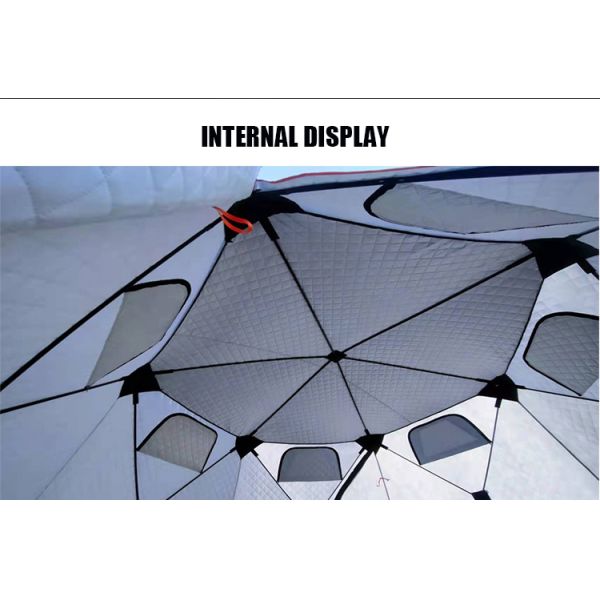 Outdoor Winter Cold Pop-Up Portable Hub-Style Ice Fishing Shelter Sauna Tent Snow House Easy to Carry Oxford Fabric Fishing Tent