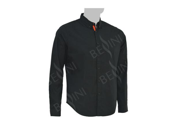 Black Cool Style Custom Work Shirts With Collar Highly Comfortable And Durable